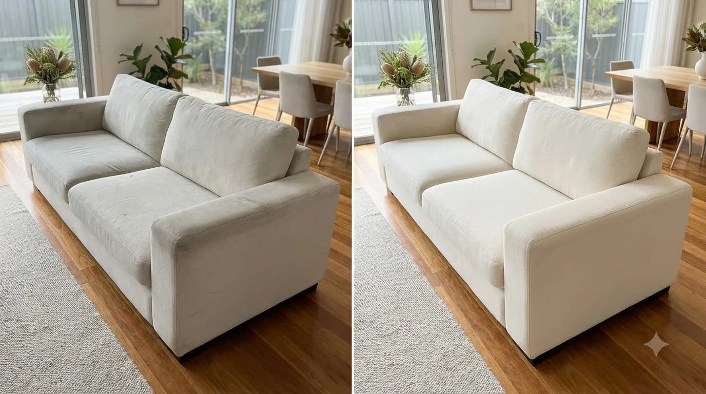 Professional fabric and leather couch cleaning in Adelaide
